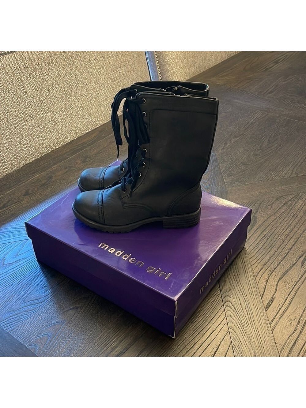 Madden Girl Combat Boots Size 7